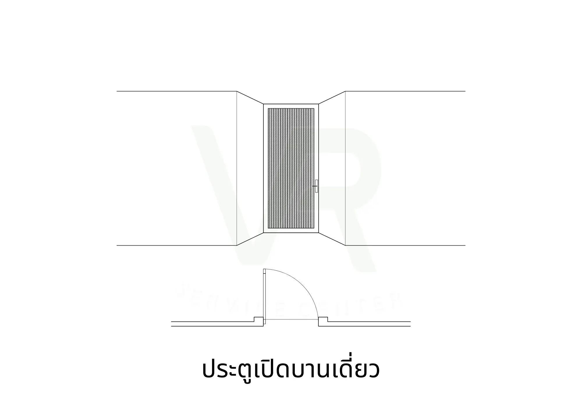 ประตูเปิดบานเดี่ยว