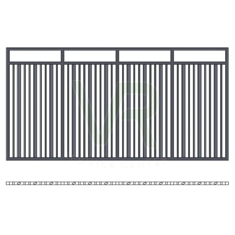 บานเลื่อนเดี่ยวแบบโปร่ง แบบที่ 4