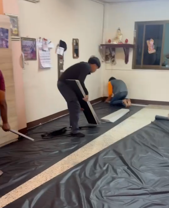 ปูพื้นกระเบื้องยาง spc